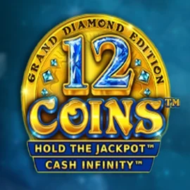 12 Coins Grand Diamond Edition slot logo by Wazdan at Stake Casino