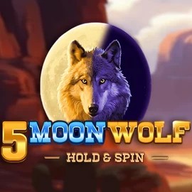 Slots logo of 5 Moon Wolf from Apparat Gaming at Stake Casino