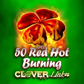 50 Red Hot Burning Clover Links casino game by Novomatic – featured logo at Stake Casino