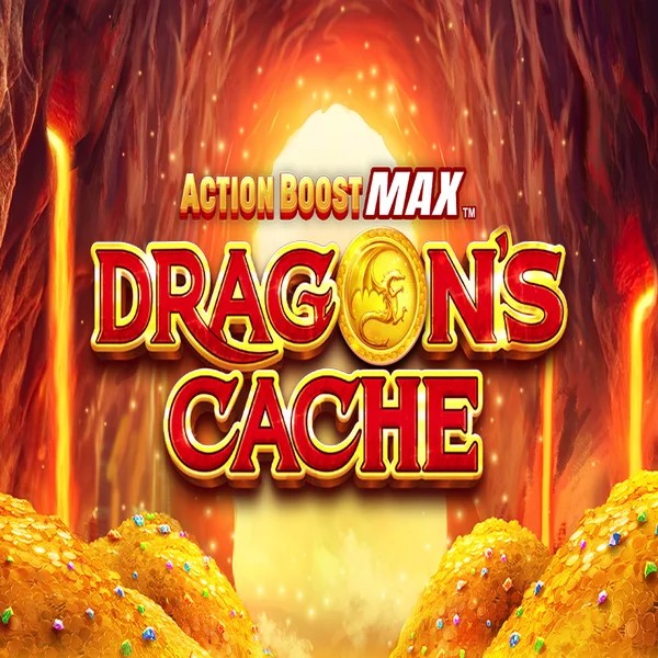 Enjoy Action Boost Max Dragon's Cache by SpinPlay Games – logo hosted on stakecasinoo.org