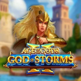 Age Of The Gods: God Of Storms 2 logo – Slots by Playtech at Stake Casino