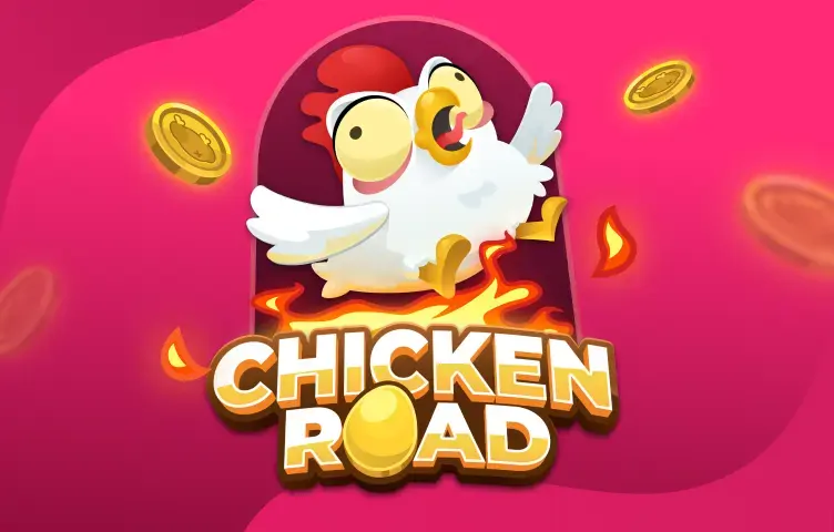 Chicken Road slot logo by InOut at Stake Casino