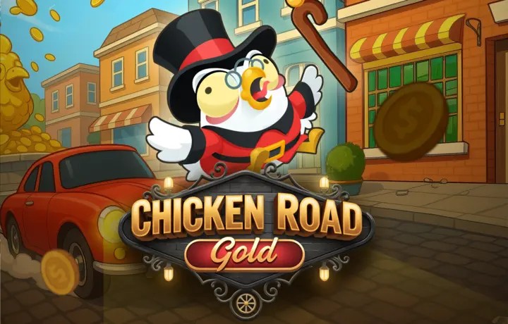 Chicken Road Gold casino game by InOut – featured logo at Stake Casino