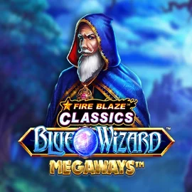 Fire Blaze Blue Wizard Megaways by Rarestone Gaming, showcased at stakecasinoo.org – game logo