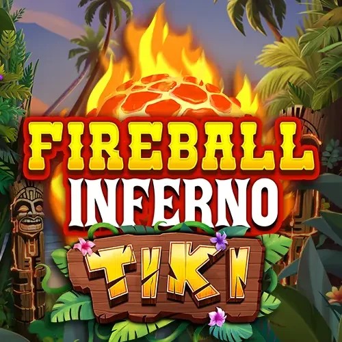 Fireball Inferno Tiki logo – Slots by NetEnt at Stake Casino