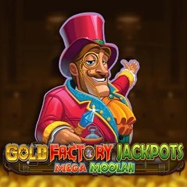 Gold Factory Jackpots Mega Moolah slot icon by Aurum Signature Studios, available at Stake Casino