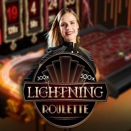 Lightning Roulette slot logo by Evolution at Stake Casino