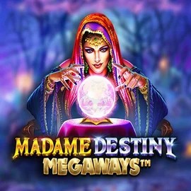 Madame Destiny Megaways slot logo by Pragmatic Play at Stake Casino