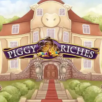 Piggy Riches game by NetEnt – logo hosted on Stake Casino