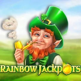 Rainbow Jackpots by Red Tiger Gaming, showcased at stakecasinoo.org – game logo