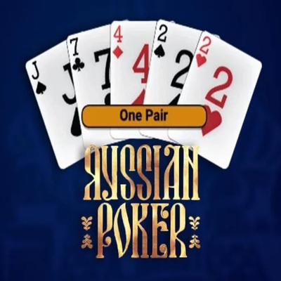 Russian Poker game by OneTouch Games – logo hosted on Stake Casino