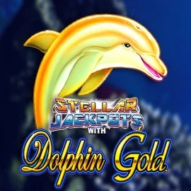Dolphin Gold with Stellar Jackpots logo – Jackpots by Lightning Box Game at Stake Casino