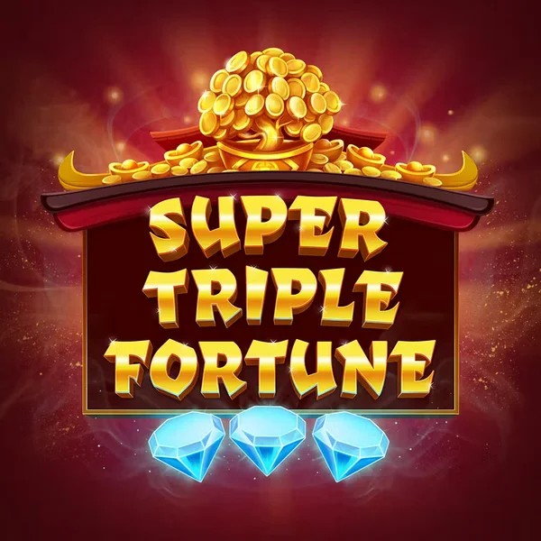 Super Triple Fortune slot logo by Greentube at Stake Casino