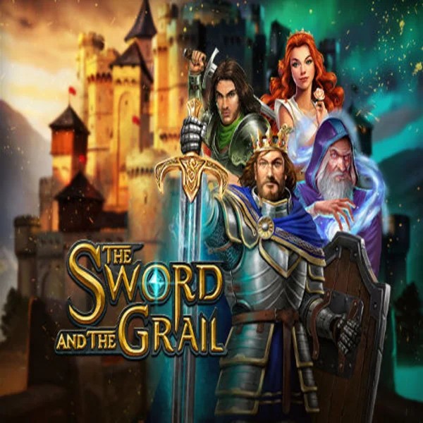 The Sword and the Grail online game logo by Play'n GO on stakecasinoo.org