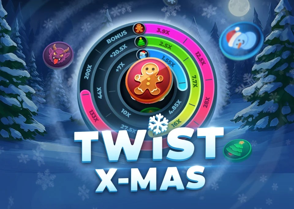 Twist X-mas logo by InOut at Stake Casino