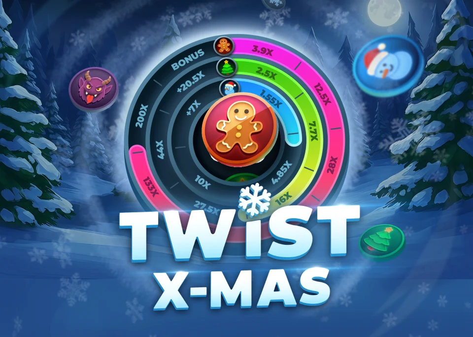 Twist X-mas logo by InOut at Stake Casino